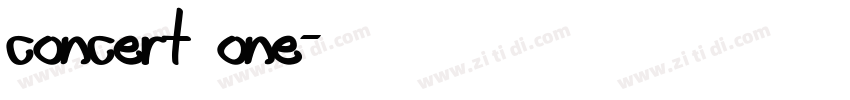 concert one字体转换